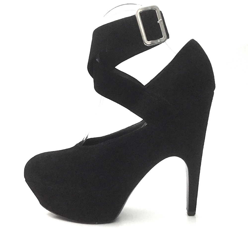 YSL - Imperiale Suede Platform Ankle Strap Heels - Picture 4 of 16
